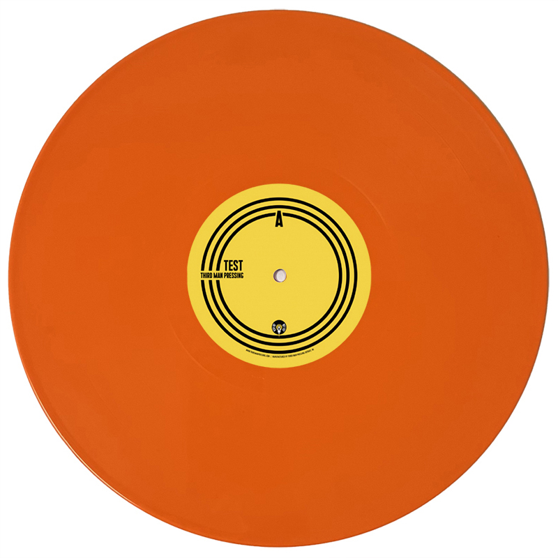Bright Opaque Orange color vinyl on white background